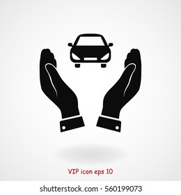 Pictograph of car icon, vector best flat icon, EPS