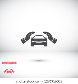 Pictograph of car. icon. Vector Eps 10