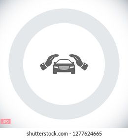 Pictograph of car. icon. Vector Eps 10