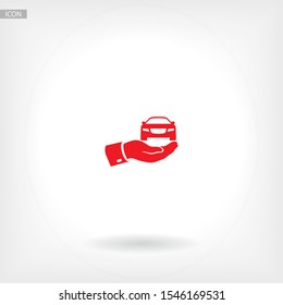 Pictograph of car. icon. Vector Eps 10. Lorem Ipsum Flat Design