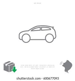 Pictograph of car. vector illustration