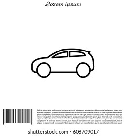 Pictograph of car. vector illustration