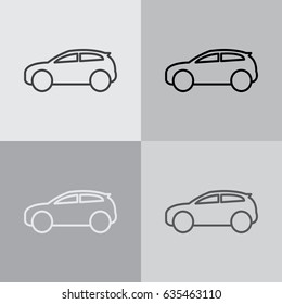 Pictograph of car. vector illustration