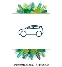 Pictograph of car. vector illustration