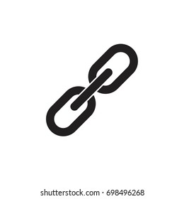 Pictograph of chain connecting link for template logo, icon, and identity vector designs
