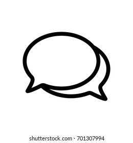 Pictograph of Chat Bubble icon, iconic symbol on white background - Vector Iconic Design.