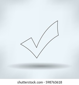 Pictograph of check mark
