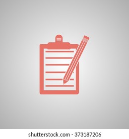 Pictograph of checklist. Flat design style eps 10