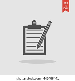 Pictograph of checklist. Flat design style eps 10