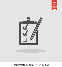 Pictograph of checklist. Flat design style eps 10