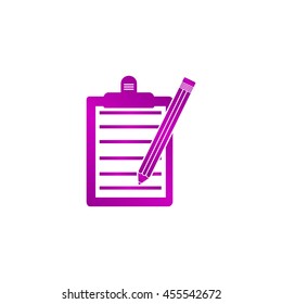 Pictograph of checklist. Flat design style eps 10
