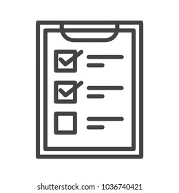 Pictograph of checklist .VECTOR ICON 10 eps