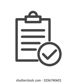 Pictograph of checklist .VECTOR ICON 10 eps