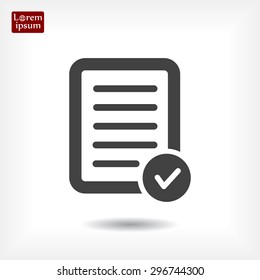 Pictograph of checklist .VECTOR ICON 10 eps