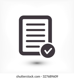 Pictograph of checklist .VECTOR ICON 10 eps