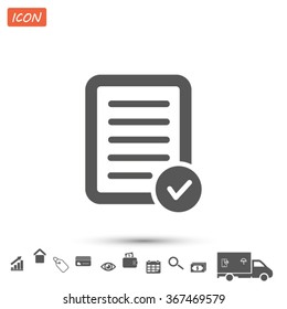 Pictograph of checklist .VECTOR ICON 10 eps