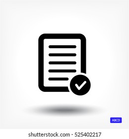 Pictograph of checklist .VECTOR ICON 10 eps