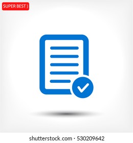 Pictograph of checklist .VECTOR ICON 10 eps