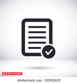 Pictograph of checklist .VECTOR ICON 10 eps