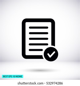 Pictograph of checklist .VECTOR ICON 10 eps