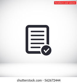Pictograph of checklist .VECTOR ICON 10 eps