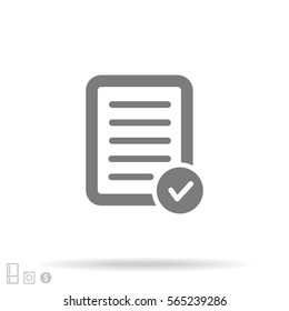 Pictograph of checklist .VECTOR ICON 10 eps