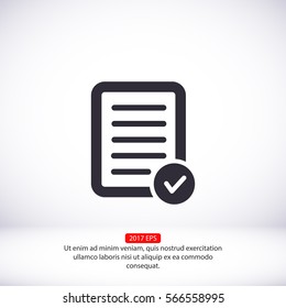 Pictograph of checklist .VECTOR ICON 10 eps