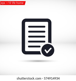 Pictograph of checklist .VECTOR ICON 10 eps