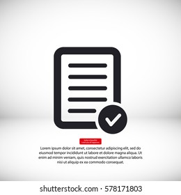 Pictograph of checklist .VECTOR ICON 10 eps