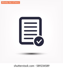 Pictograph of checklist .VECTOR ICON 10 eps