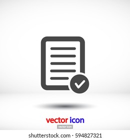 Pictograph of checklist .VECTOR ICON 10 eps