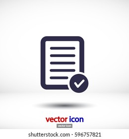 Pictograph of checklist .VECTOR ICON 10 eps