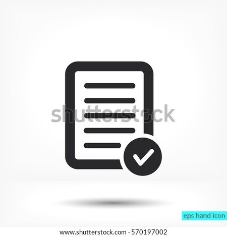 Pictograph of checklist .VECTOR ICON 10 eps