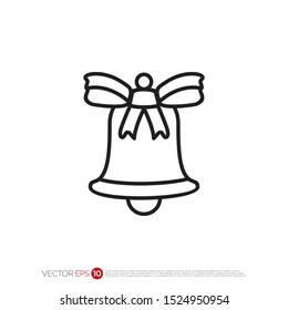 Pictograph of Christmas Bells for template logo, icon, and identity vector designs.