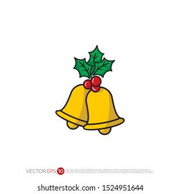 Pictograph of Christmas Bells for template logo, icon, and identity vector designs.