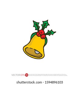 Pictograph of Christmas Bells for template logo, icon, and identity vector designs.