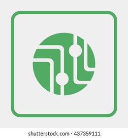 Pictograph of circuit board.