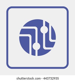 Pictograph of circuit board.