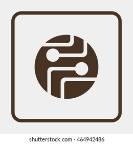 Pictograph of circuit board.