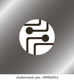 Pictograph of circuit board.