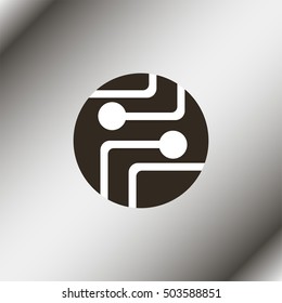 Pictograph of circuit board.