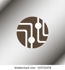 Pictograph of circuit board.
