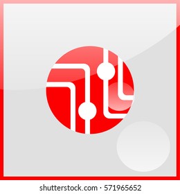 Pictograph of circuit board.