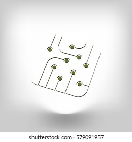 Pictograph of circuit board