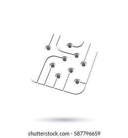 Pictograph of circuit board