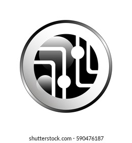 Pictograph of circuit board.