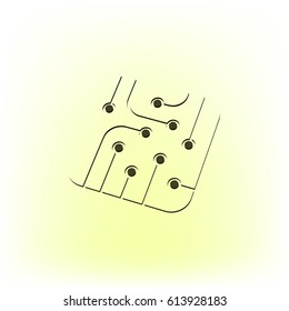 Pictograph of circuit board