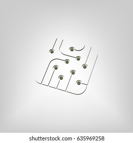 Pictograph of circuit board