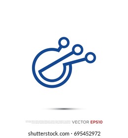 Pictograph of circuit panel technology and alphabet logotype letter E for template logo, icon, and identity vector designs