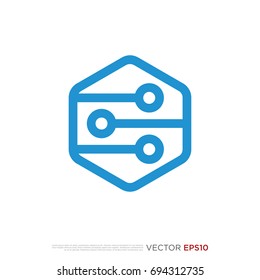 Pictograph of circuit panel technology for icon, logo and identity designs